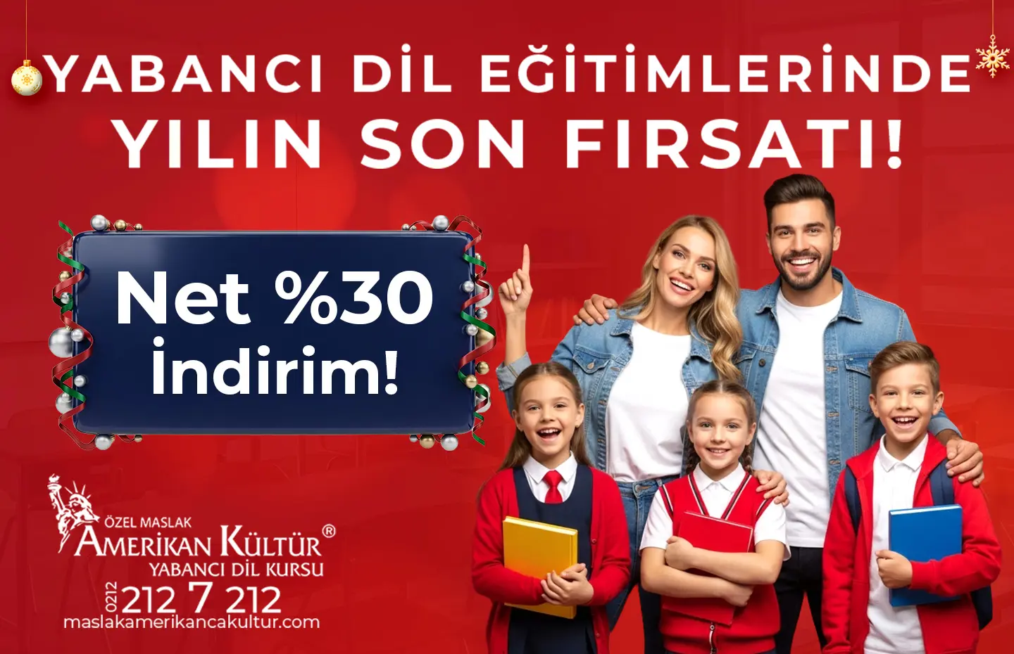 Yabancı Dil Eğitimlerinde Yılın Son Fırsatı! Net %30 İndirim!
