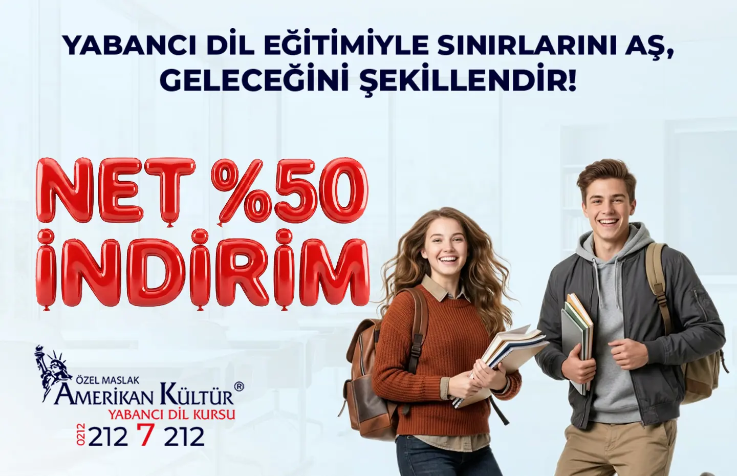 Yabancı Dil Eğitimiyle Sınırlarını Aş, Geleceğin Şekillendir! Net %50 İndirim!